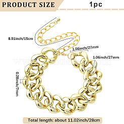 1Pc Aluminum Chunky Cuban Link Chain Choker Necklaces for Women&nbsp;NJEW-SP0001-11LG