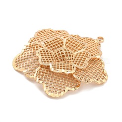 Rack Plating Brass Hollow Pendants&nbsp;KK-P244-04KCG