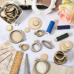 10個 5スタイル 木製刺繍枠  混合図形  29.3~57x25~50x6.5~7mm  2個/スタイル&nbsp;DIY-CP0012-43B