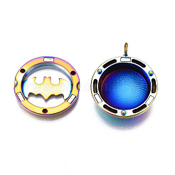 Rack Plating Alloy Locket Pendants&nbsp;PALLOY-S119-098