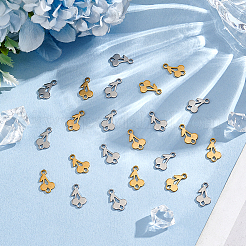 40Pcs 2 Colors 304 Stainless Steel Laser Cut Fruit Links&nbsp;STAS-UN0061-57