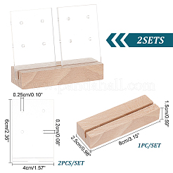 Transparent Acrylic Earring Display Organizer Holder&nbsp;EDIS-WH0031-01