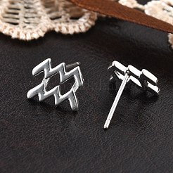 925 Sterling Silver Stud Earrings&nbsp;EJEW-K303-01S-11