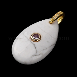 Natural Howlite Pendants&nbsp;G-B188-01G-03