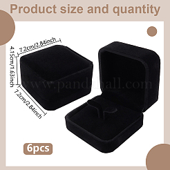 6Pcs Velvet Earrings Box&nbsp;VBOX-GO0001-01