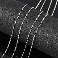 変色しにくい304ステンレススチールツイストチェーン  スプールで  ハンダ付け  ステンレス鋼色  1.8x1.2x0.4mm  約328.08フィート（100m）/ロール&nbsp;CHS-Q001-02-100m