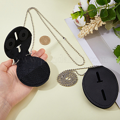 2Pcs 2 Styles Imitation Leather Badge Holder&nbsp;AJEW-HS0001-37
