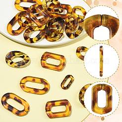 80Pcs 5 Styles Transparent Acrylic Linking Rings&nbsp;OACR-FS0002-74