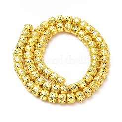 Electroplated Natural Lava Rock Beads Strands&nbsp;G-G984-10