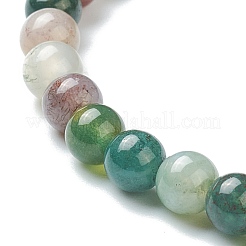 Natural Indian Agate Beaded Stretch Bracelets&nbsp;BJEW-D446-A-46