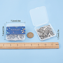 64Pcs 16 Style Tibetan Style Alloy Pendants&nbsp;FIND-SC0002-67