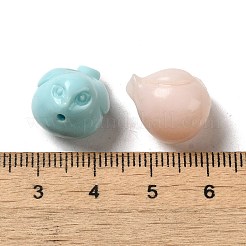 合成サンゴ刻まれたビーズ  染め  ミックスカラー  鳥  15~16x12~12.5x13~13.5mm  穴：1.4~1.5mm&nbsp;CORA-A011-01B