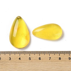 天然バルト琥珀ペンダント  ティアドロップチャーム  24~29x15~19x6~8mm  穴：0.8mm&nbsp;G-NH0001-03