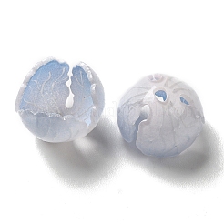 フラワービーズキャップ  DIYのジュエリーには  コーンフラワーブルー  13~15x11~13mm  穴：1~1.4mm&nbsp;SACR-C002-03E
