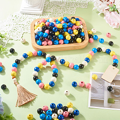 240Pcs 6 Colors Natural Wooden Beads&nbsp;WOOD-TA0002-74B