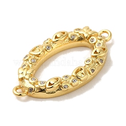 Rack Plating Brass Micro Pave Cubic Zirconia Links Connector Charms&nbsp;KK-P267-21G