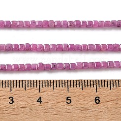 天然ルビービーズ連売り  ファセットテーブルカットキューブビーズ  3x2.5x2.5~3mm  穴：0.7mm  約184個/連  15.33''（38.95~39.05センチメートル）&nbsp;GG-CBA4941-B03-2mm