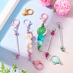 5Pcs Iron Beadable Keychain Bar&nbsp;KEYC-TAD0001-14