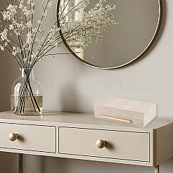 1Pc Wood Covered with PU Leather Jewelry Storage Boxes with Golden Tone Iron Findings&nbsp;CON-CN0001-24