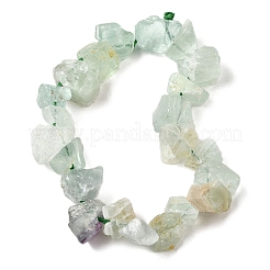 天然石蛍石ビーズ連売り  ラフ原石  ナゲット  7~20x12~23x6~18mm  穴：0.8~1mm  約18~30個/連  7.48''~8.07''（19~20.5センチメートル）&nbsp;G-S386-B01