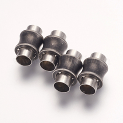 304ステンレススチール製マグネット留め具、接着端付き  花瓶  ミックスカラー  16.5x10mm  穴：6mm&nbsp;STAS-E144-054