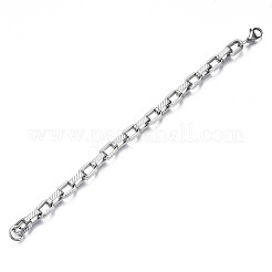 Non-Tarnish 201 Stainless Steel Chunky Cable Chain Bracelet for Men Women&nbsp;BJEW-S057-75