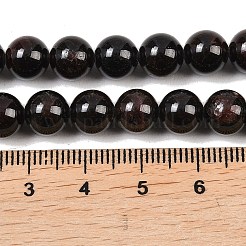 ラウンド天然のガーネットビーズ連売り  8mm  穴：1mm  約46個/連  15インチ&nbsp;X-G-D751-8mm