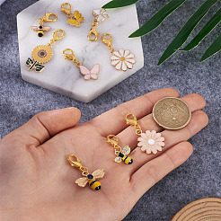 9Pcs 9 Style Alloy Enamel Pendant Decoration&nbsp;HJEW-CD0001-01