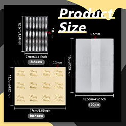 半透明硫酸紙封筒  自己粘着ステッカー付き  長方形  ミックスカラー  180x125x0.5mm&nbsp;DIY-FG0010-21