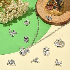 100 pcs 10 Style Tibetan Style Alloy Pendants&nbsp;TIBEP-CJ0001-34