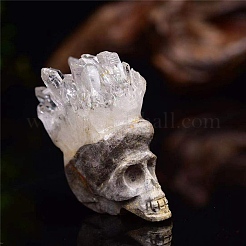 Natural Quartz Crystal Skull Display Decorations&nbsp;PW-WG44ED8-01