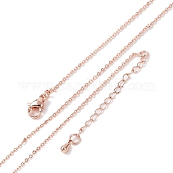 Brass Rolo Chains Necklaces for Women&nbsp;NJEW-D302-43RG