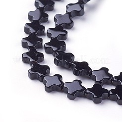 Natural Dyed & Heated Black Onyx Beads Strands&nbsp;G-F619-40