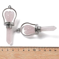 Natural Rose Quartz Pointed Big Pendants&nbsp;KK-H491-01P-08