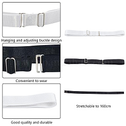 8 Pcs 2 Colors Simple Polyester Shirt Stay Belt&nbsp;AJEW-GO0001-41