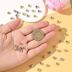 真鍮編み糸ボールスペーサービーズ20個  コラム  ゴールドカラー  5.5x5mm  穴：2.2mm&nbsp;KK-YW0002-25G