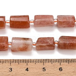 天然石サンストーンビーズ連売り  ファセット列  シードビーズで  コラム  10~14x6.5~9x5.5~8.5mm  穴：0.9mm  約28~30個/連  15.55''（39.5センチメートル）&nbsp;GG-CBAC61B-D01-01