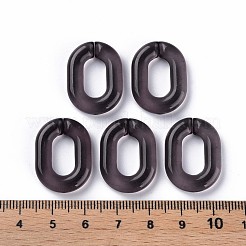 透明なアクリルコネクターリング  クイックリンクコネクター  アズキチェーン製造用  オーバル  グレー  24x18x5mm  内径：13x7mm  約403個/500g&nbsp;MACR-S373-19-B14