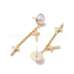 Brass Stud Earring Findings&nbsp;EJEW-JE05977