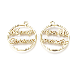 Alloy Open Back Bezel Pendants&nbsp;PALLOY-L228-001G