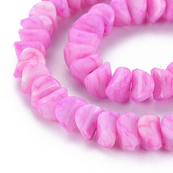 Opaque Baking Paint Crackle Glass Beads Strands&nbsp;EGLA-S174-22B-02