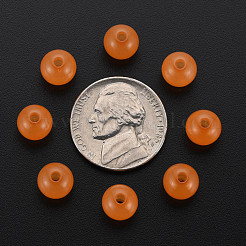 模造ゼリーアクリルビーズ  ラウンド  ダークオレンジ  8x7.5mm  穴：1.8mm  約1745個/500g&nbsp;MACR-S373-66-EA05