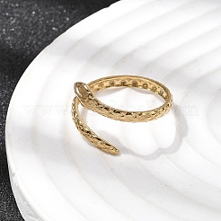 5Pcs 304 Stainless Steel Open Cuff Rings for Women&nbsp;RJEW-K313-05G