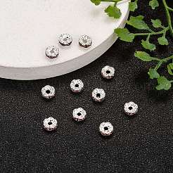 Brass Rhinestone Spacer Beads&nbsp;RSB028NF-16