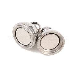 304ステンレススチール製マグネット留め具  ラウンド  カン付き  丸い穴  ステンレス鋼色  10x6x6mm  穴：1.2mm&nbsp;STAS-P452-03A-P