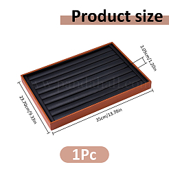 Rectangle Wood Finger Rings Display Trays&nbsp;RDIS-WH0011-40