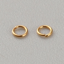 真鍮製オープンタイプ丸カン  リング  ゴールドカラー  2x0.3mm  内径：1.3mm  約50個/セット&nbsp;KK-WH0056-96