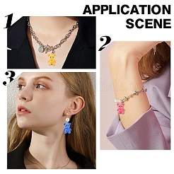 16Pcs 8 Colors 3D Resin Pendants&nbsp;RESI-YW0006-03