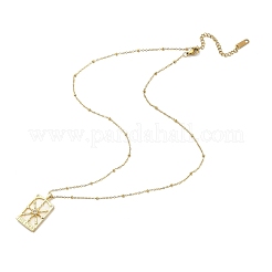 Brass Cubic Zirconia Pendant Necklaces&nbsp;LS-NJEW-H051-01G-02