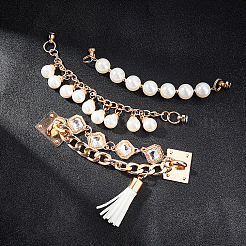 3Pcs 3 Styles Alloy Chain for DIY Keychains&nbsp;MOBA-AR0001-01